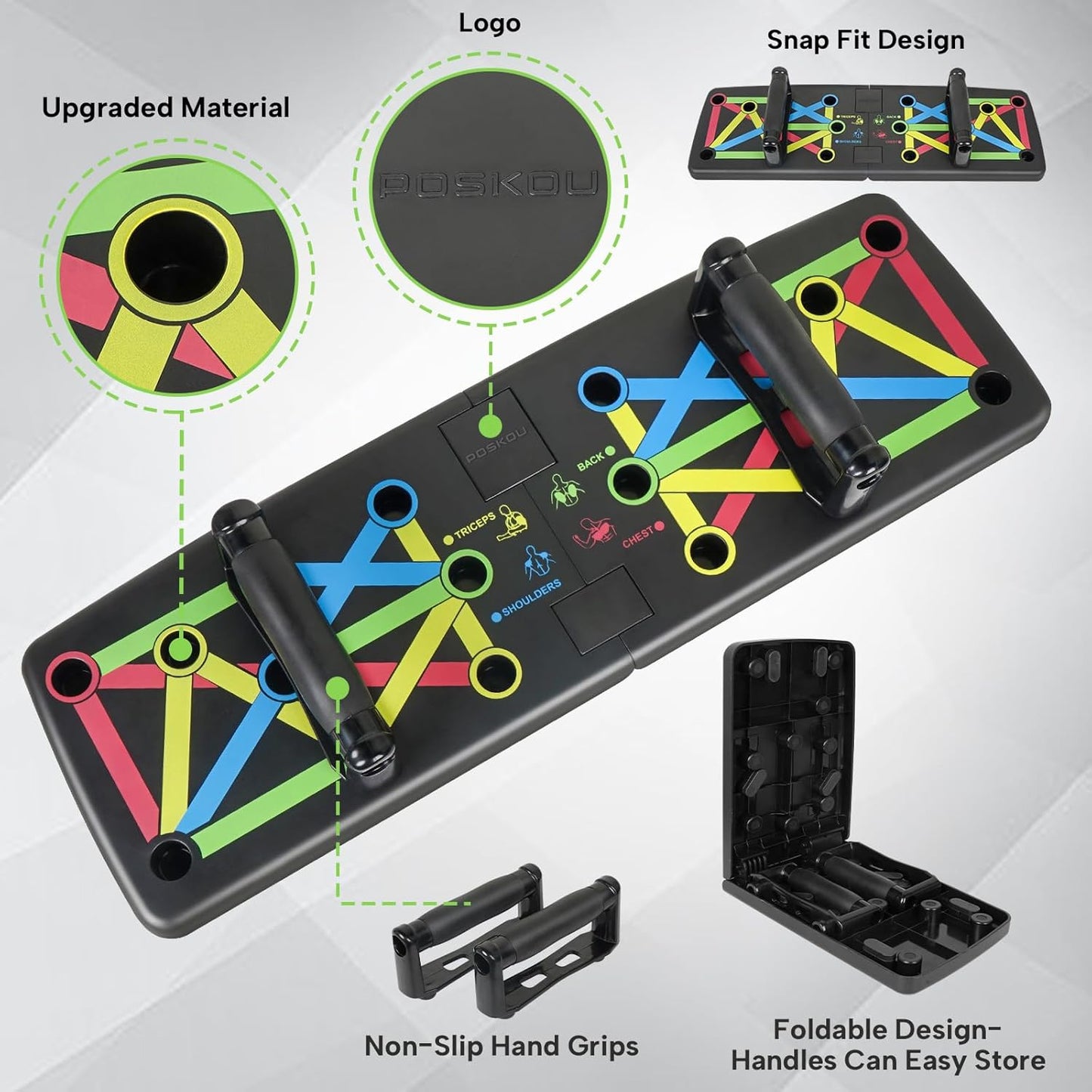 Push up Board Pushup Bar Multifunction Push up Handles Exercise Workout Fitness Equipment for Home Gym