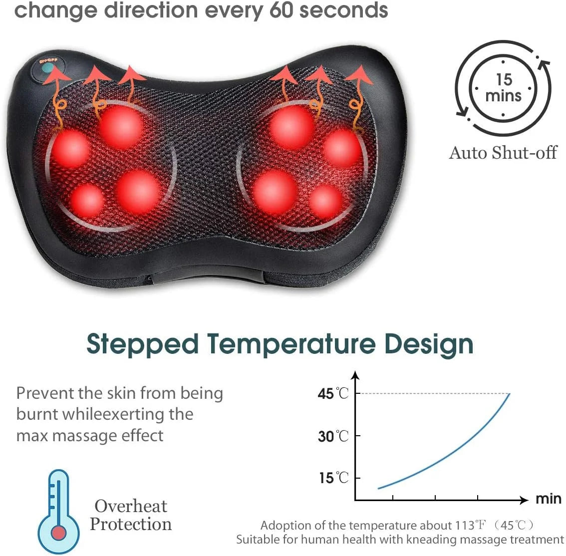 InstaRelief™ Heated Neck Massage Pillow